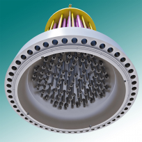 Reactor vessel head seen from below